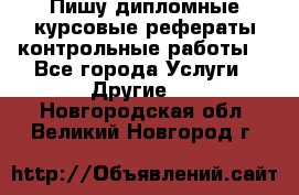 Пишу дипломные курсовые рефераты контрольные работы  - Все города Услуги » Другие   . Новгородская обл.,Великий Новгород г.